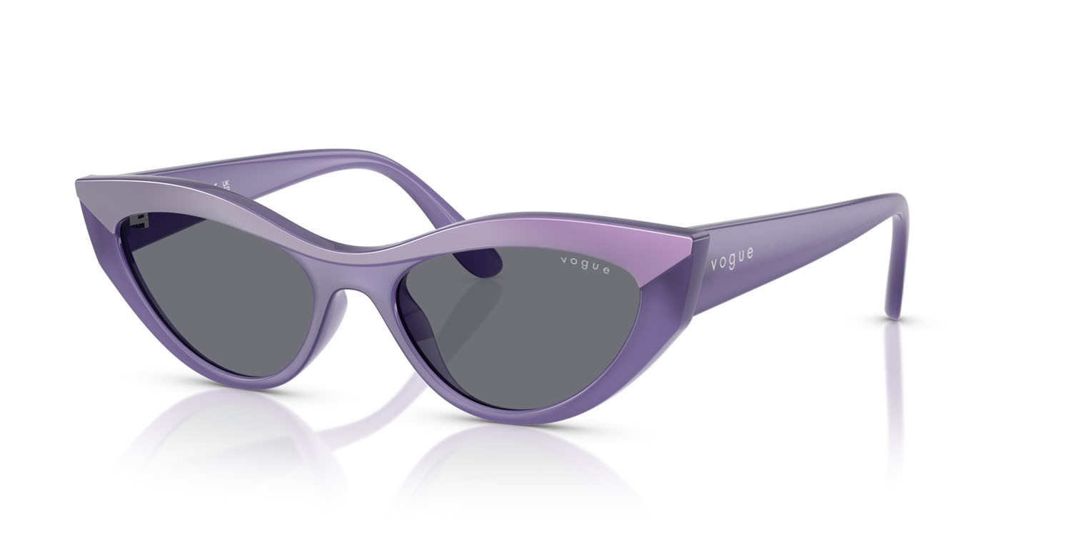 Occhiali da sole Vogue VO 5637SU (3219/1) colore top viola/viola opalino forma cat eye lenti violetto scuro/grigio
