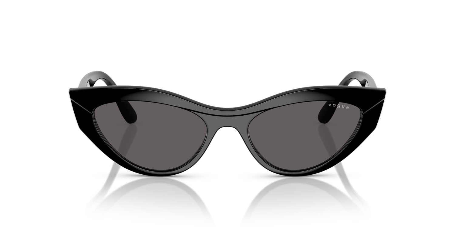 Occhiali da sole Vogue VO 5637SU (W44/87) colore nero forma cat eye lenti nero/grigio fumo