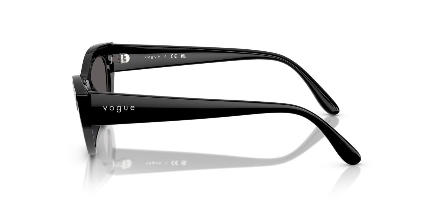 Occhiali da sole Vogue VO 5637SU (W44/87) colore nero forma cat eye lenti nero/grigio fumo