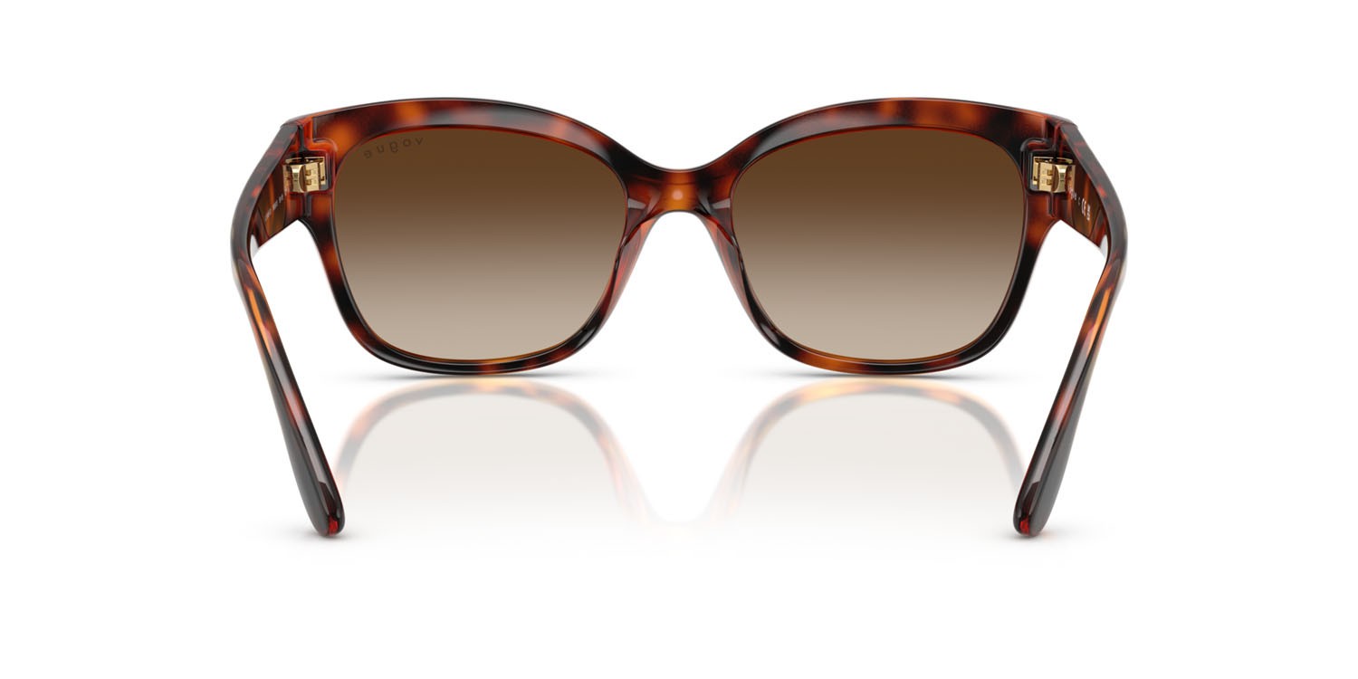 Sunglasses Vogue VO 5638SU (W65613) color havana scuro shape butterfly lenses marrone sfumato