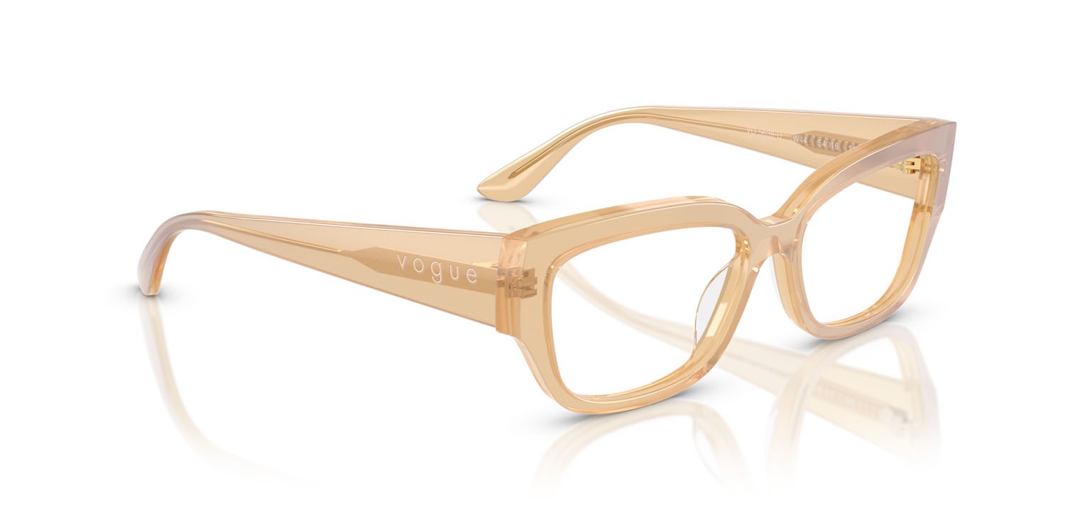 Occhiali da vista Vogue VO 5639U (3234) colore panna perlato trasparente forma quadrato lenti lente demo