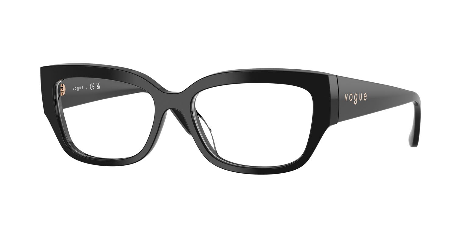 Eyeglasses Vogue VO 5639U (W44) color nero shape square lenses lente demo