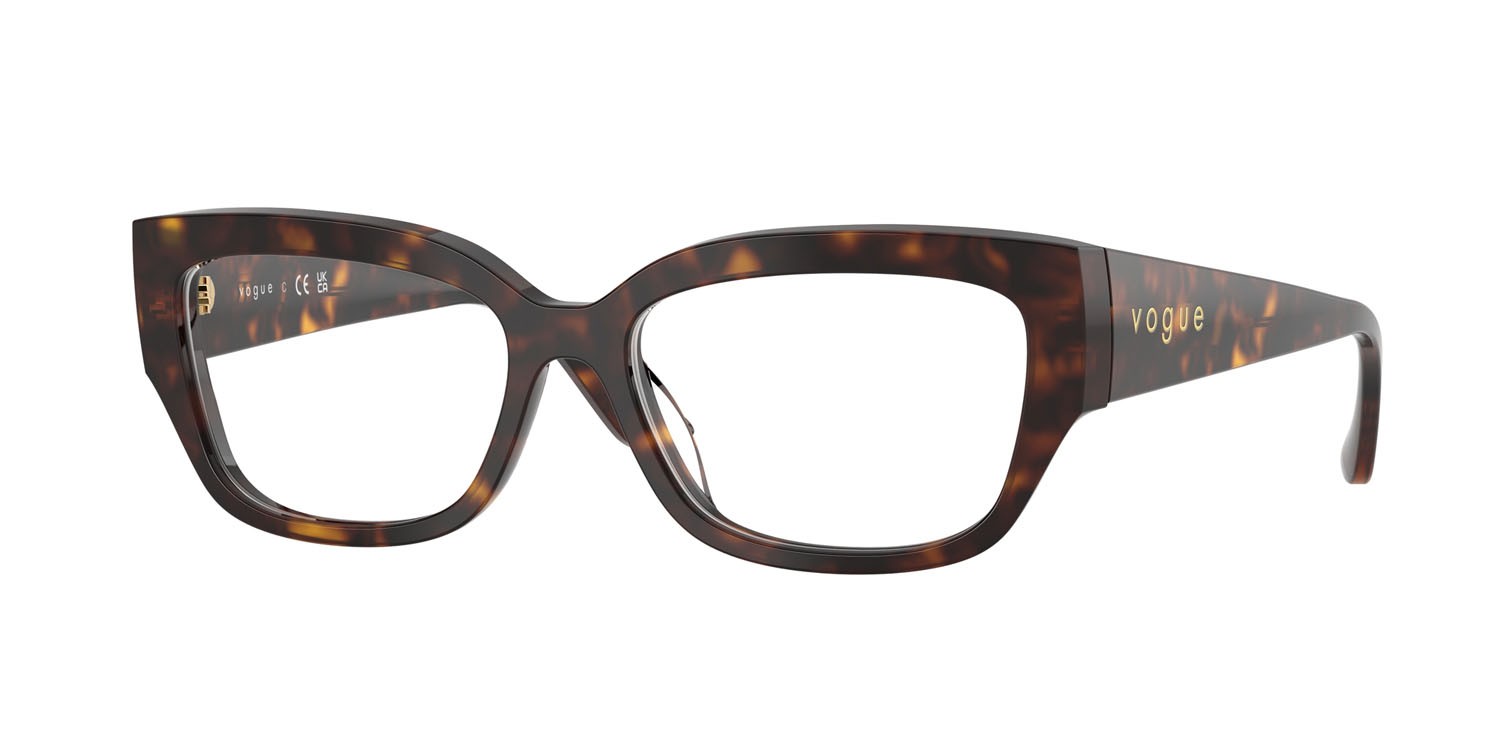 Eyeglasses Vogue VO 5639U (W656) color havana scuro shape square lenses lente demo