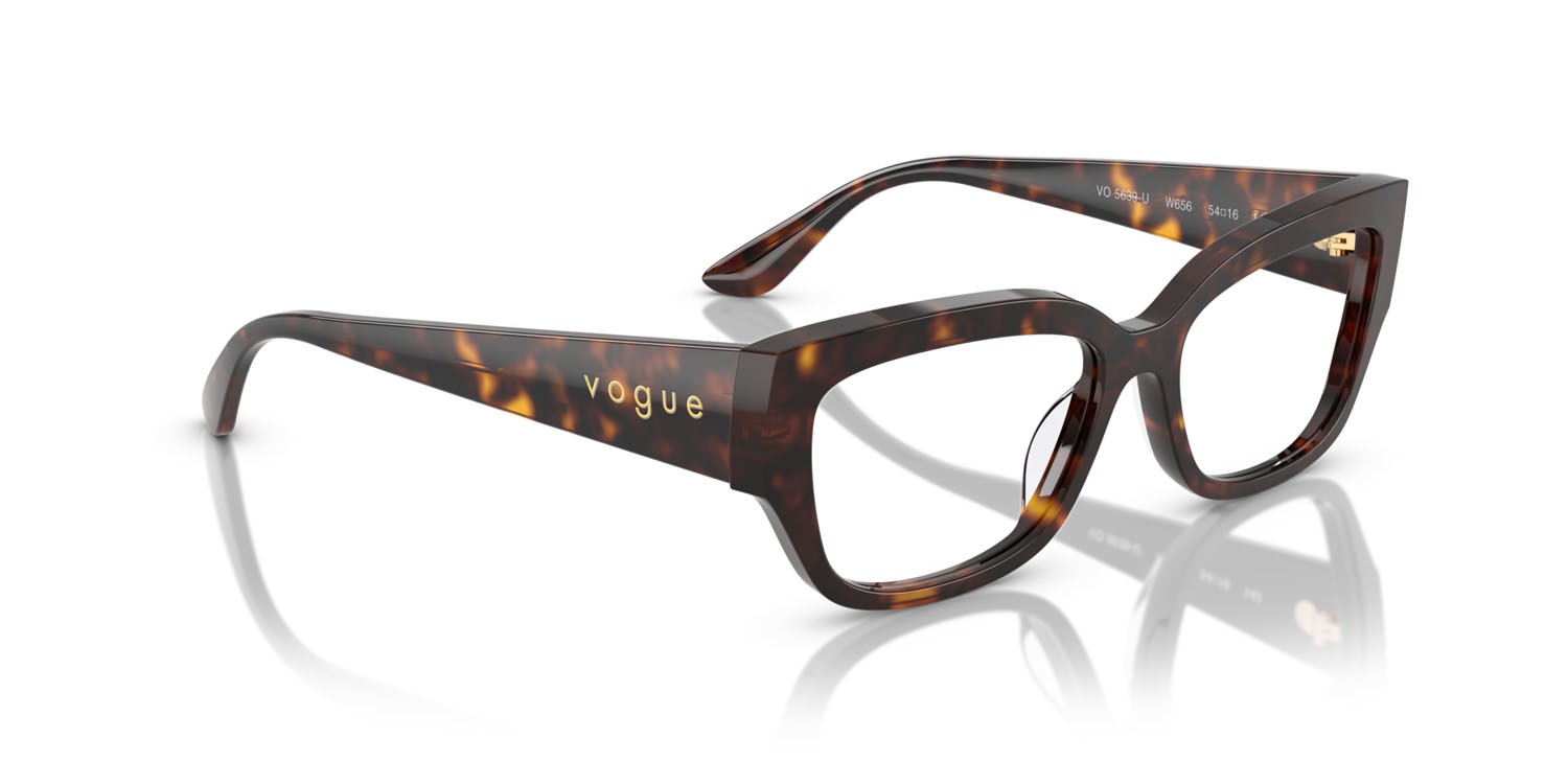 Eyeglasses Vogue VO 5639U (W656) color havana scuro shape square lenses lente demo