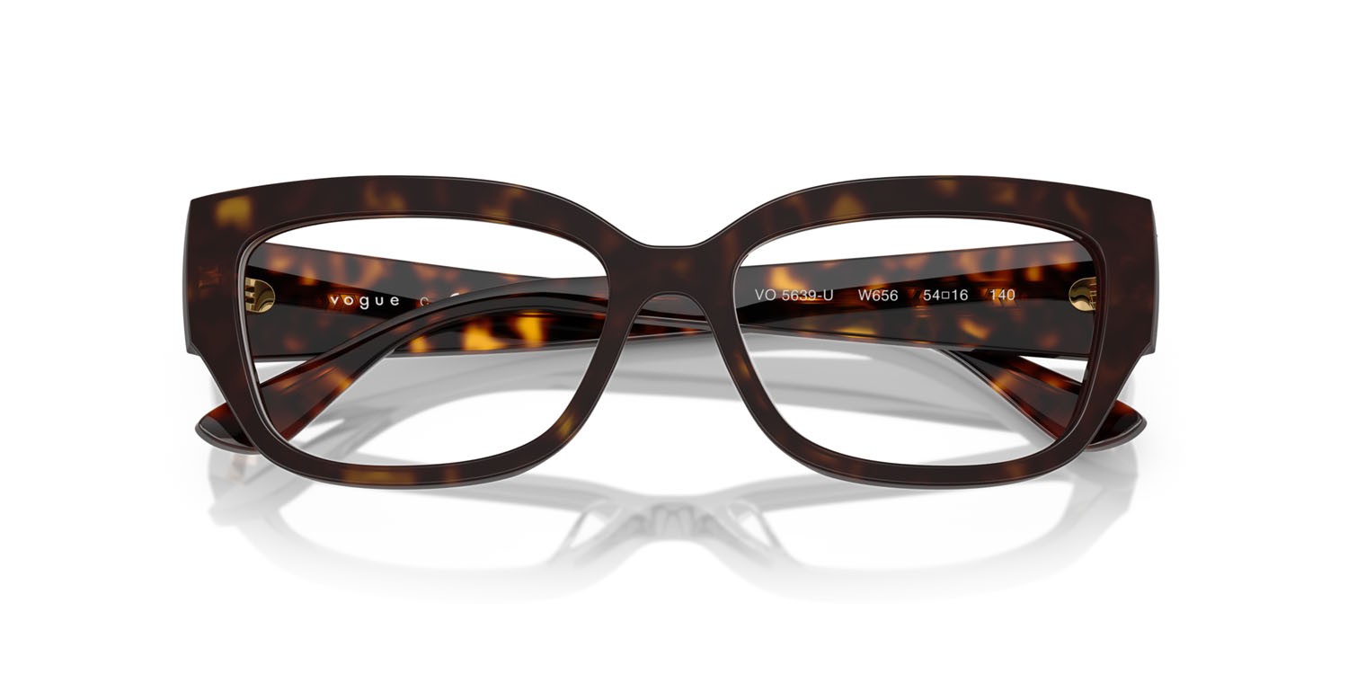 Eyeglasses Vogue VO 5639U (W656) color havana scuro shape square lenses lente demo