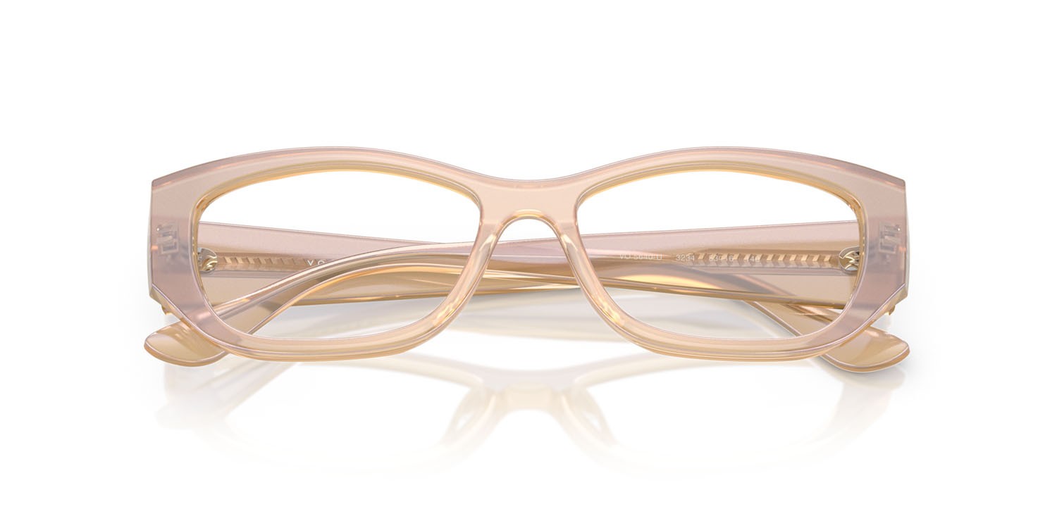 Occhiali da vista Vogue VO 5640U (3234) colore panna perlato trasparente forma quadrato lenti lente demo