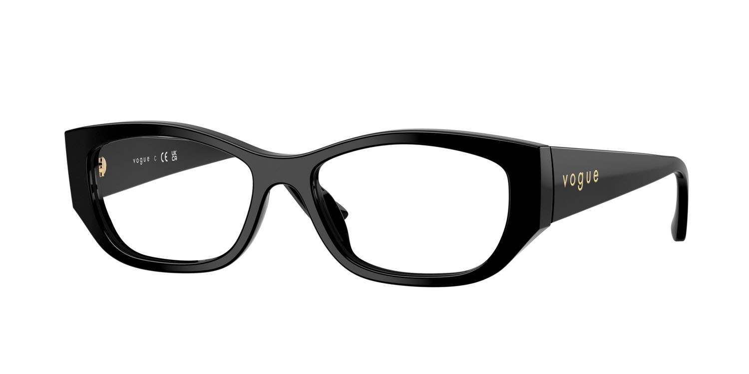 Eyeglasses Vogue VO 5640U (W44) color nero shape square lenses lente demo