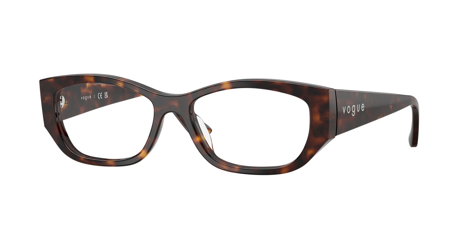 Eyeglasses Vogue VO 5640U (W656) color havana scuro shape square lenses lente demo