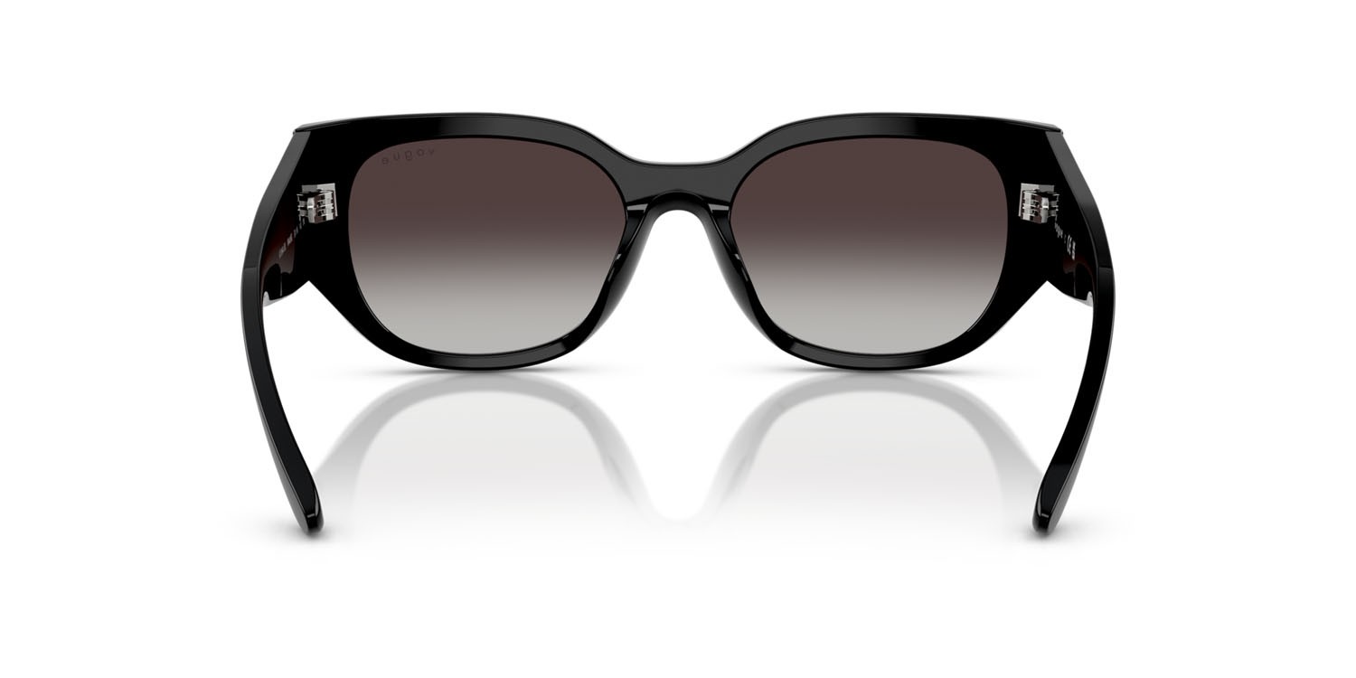 Sunglasses Vogue VO 5641SU (W44/8G) color nero shape irregular lenses sfumato grigio