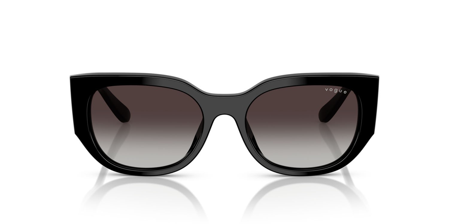 Sunglasses Vogue VO 5641SU (W44/8G) color nero shape irregular lenses sfumato grigio