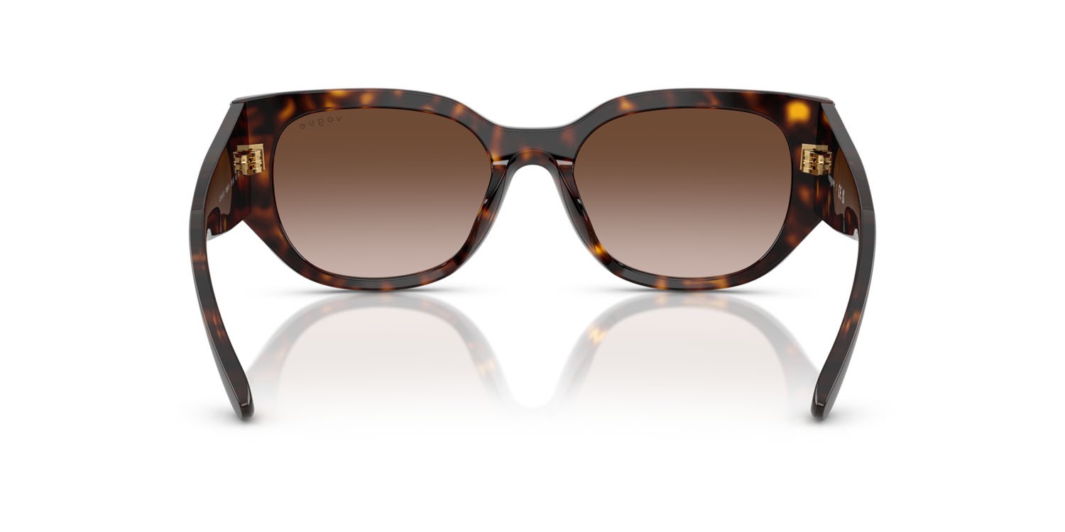 Sunglasses Vogue VO 5641SU (W65613) color havana scuro shape irregular lenses marrone sfumato