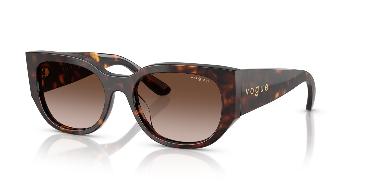 Sunglasses Vogue VO 5641SU (W65613) color havana scuro shape irregular lenses marrone sfumato