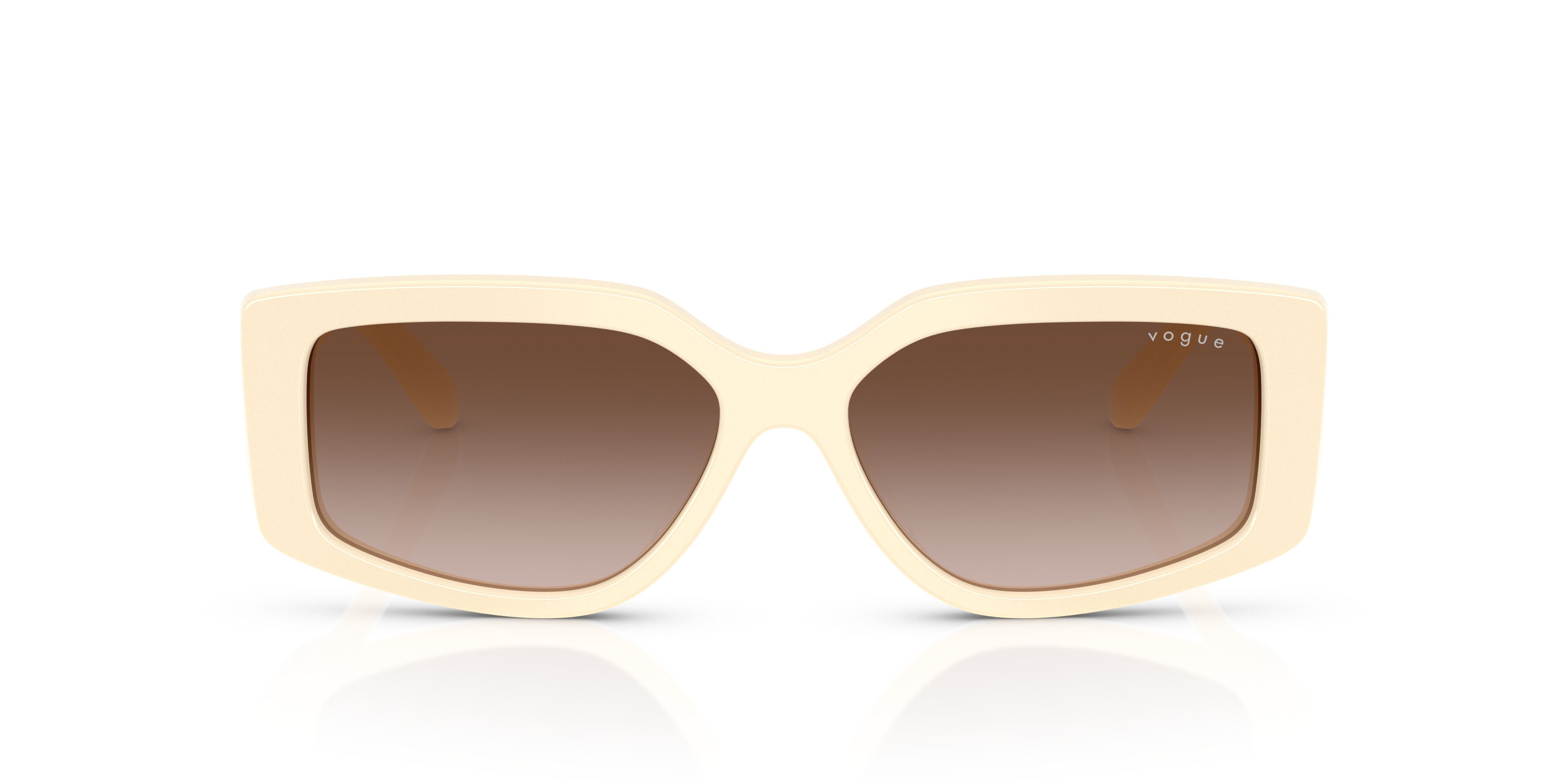 Sunglasses Vogue VO 5642SU (316713) color full ivory shape rectangle lenses marrone sfumato