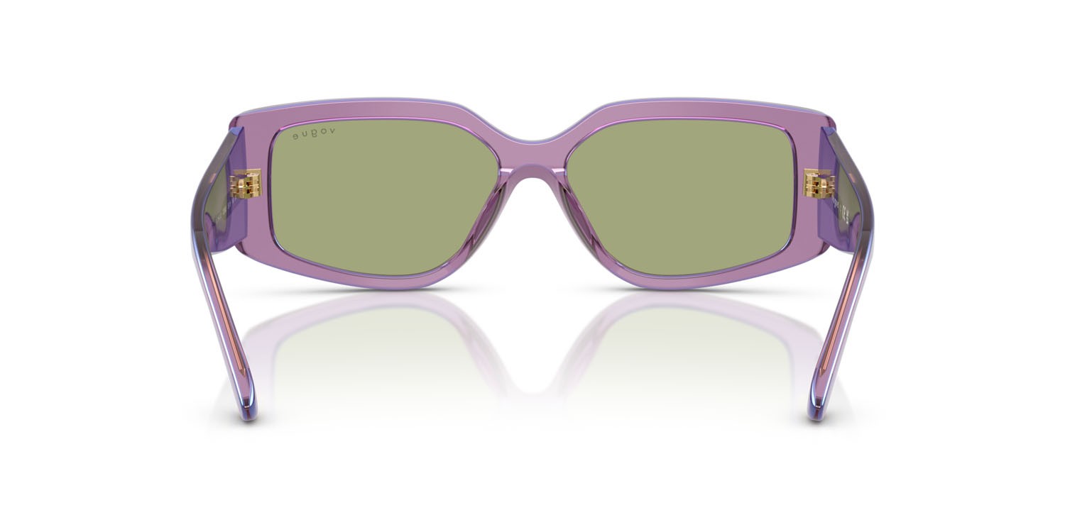 Sunglasses Vogue VO 5642SU (323682) color viola perlato trasparente shape rectangle lenses verde