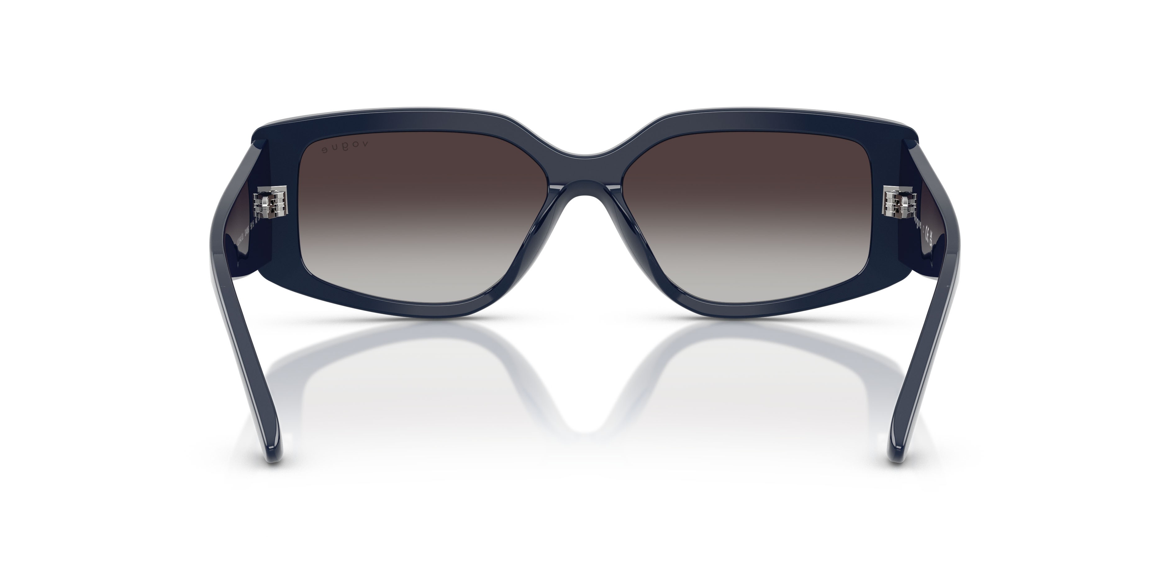 Occhiali da sole Vogue VO 5642SU (32408G) colore blu pieno forma rettangolare lenti sfumato grigio