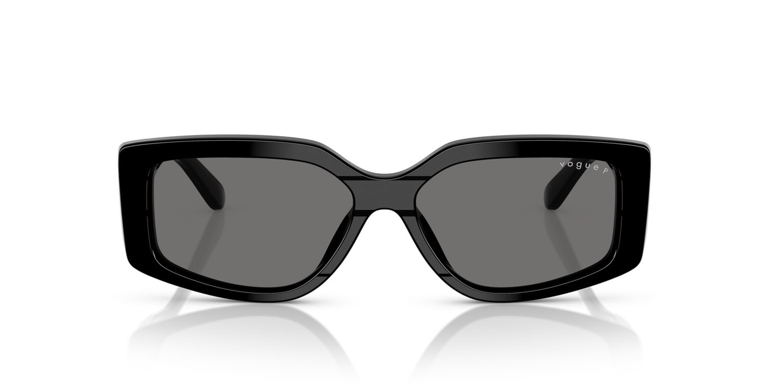 Sunglasses Vogue VO 5642SU (W44/81) color nero shape rectangle lenses polar grigio scuro