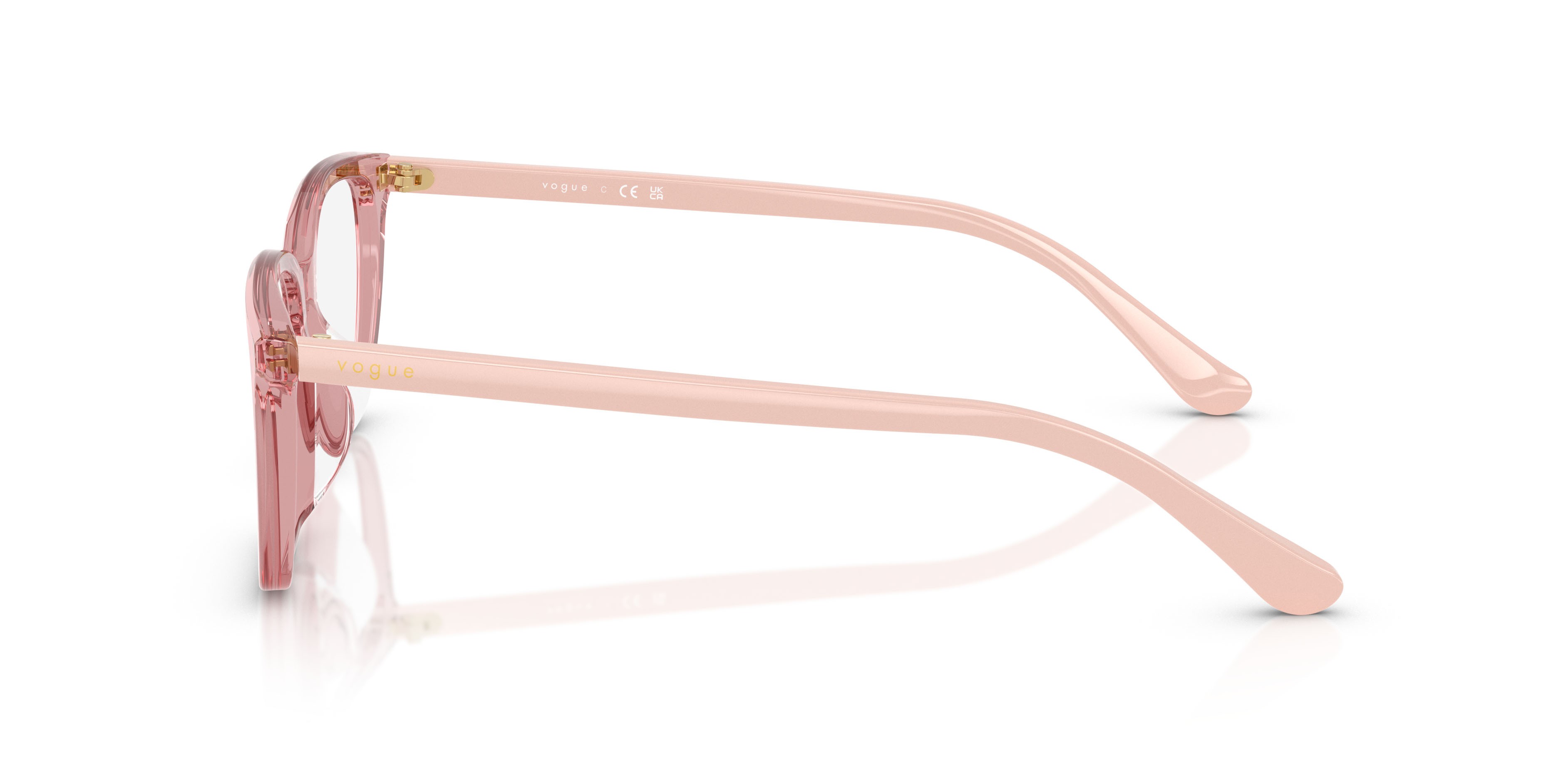 Occhiali da vista Vogue VO 5643D (2921) colore rosa trasparente forma quadrato lenti lente demo