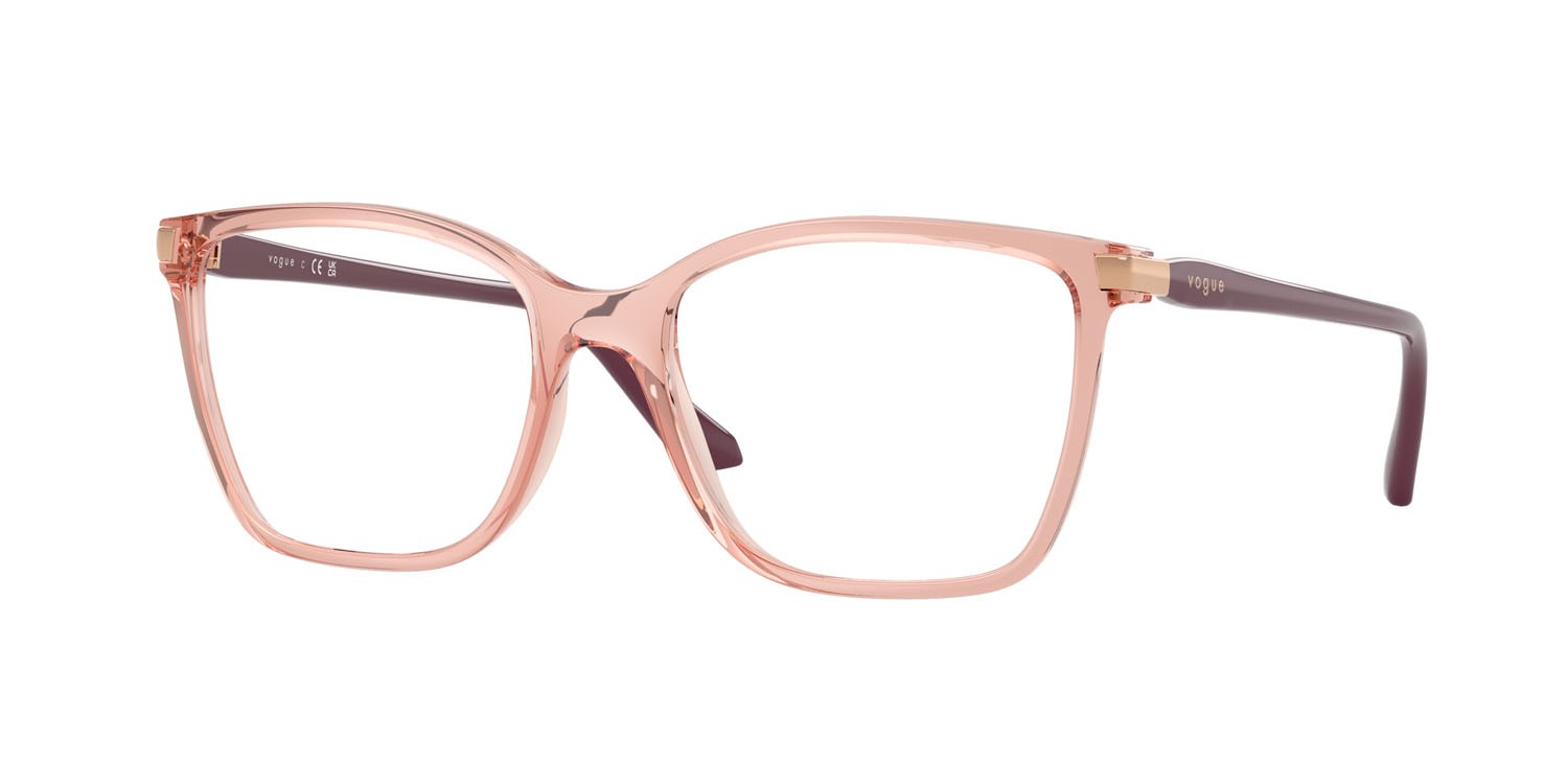 Occhiali da vista Vogue VO 5654 (2864) colore rosa scuro trasparente forma quadrato lenti lente demo