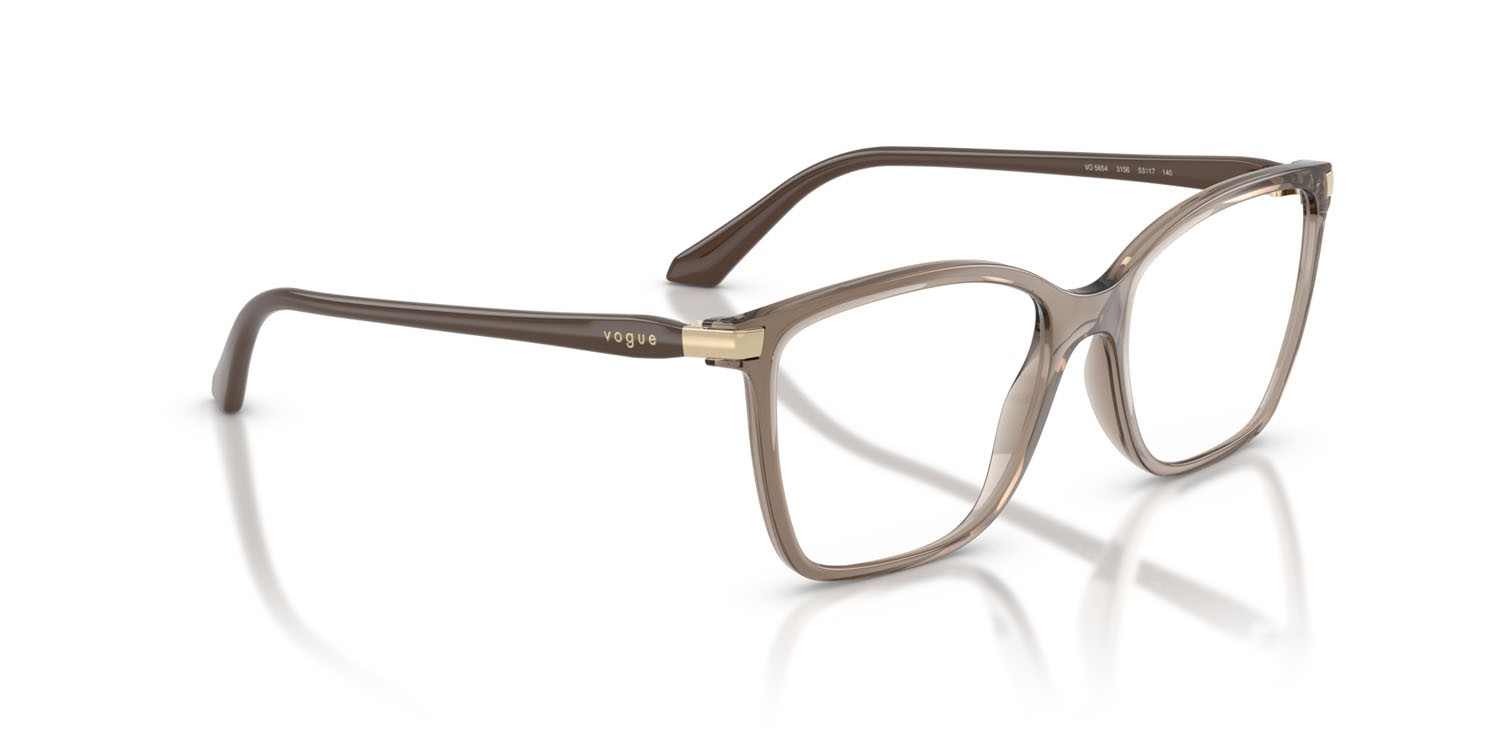Occhiali da vista Vogue VO 5654 (3156) colore marrone trasparente forma quadrato lenti lente demo