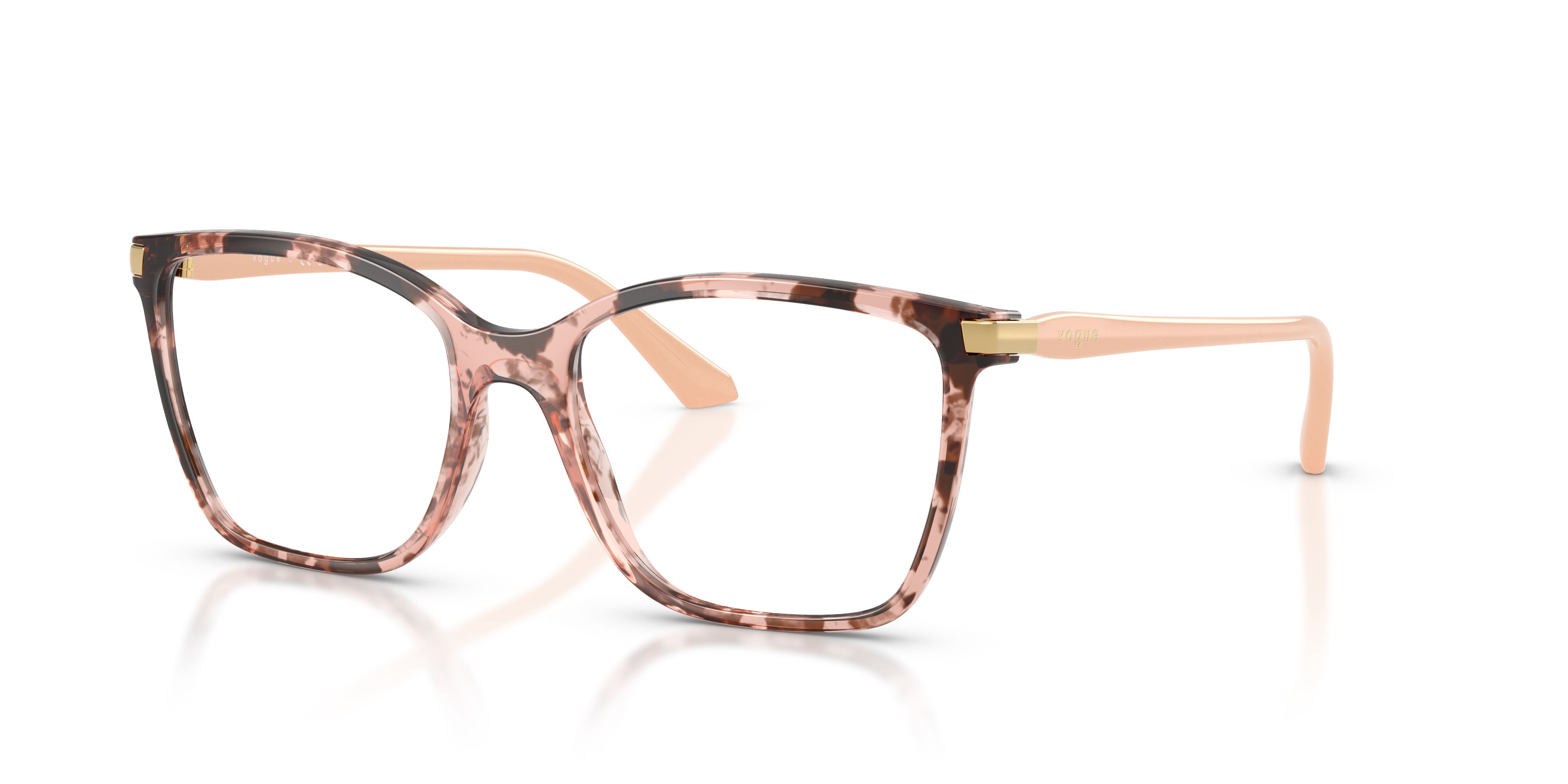 Eyeglasses Vogue VO 5654 (3199) color havana rosa shape square lenses lente demo