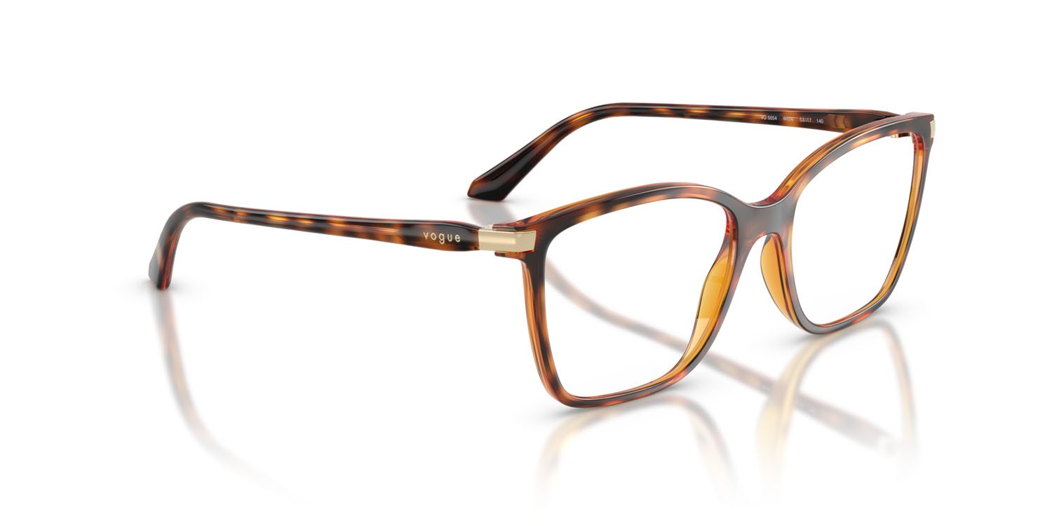 Occhiali da vista Vogue VO 5654 (W656) colore havana scuro forma quadrato lenti lente demo