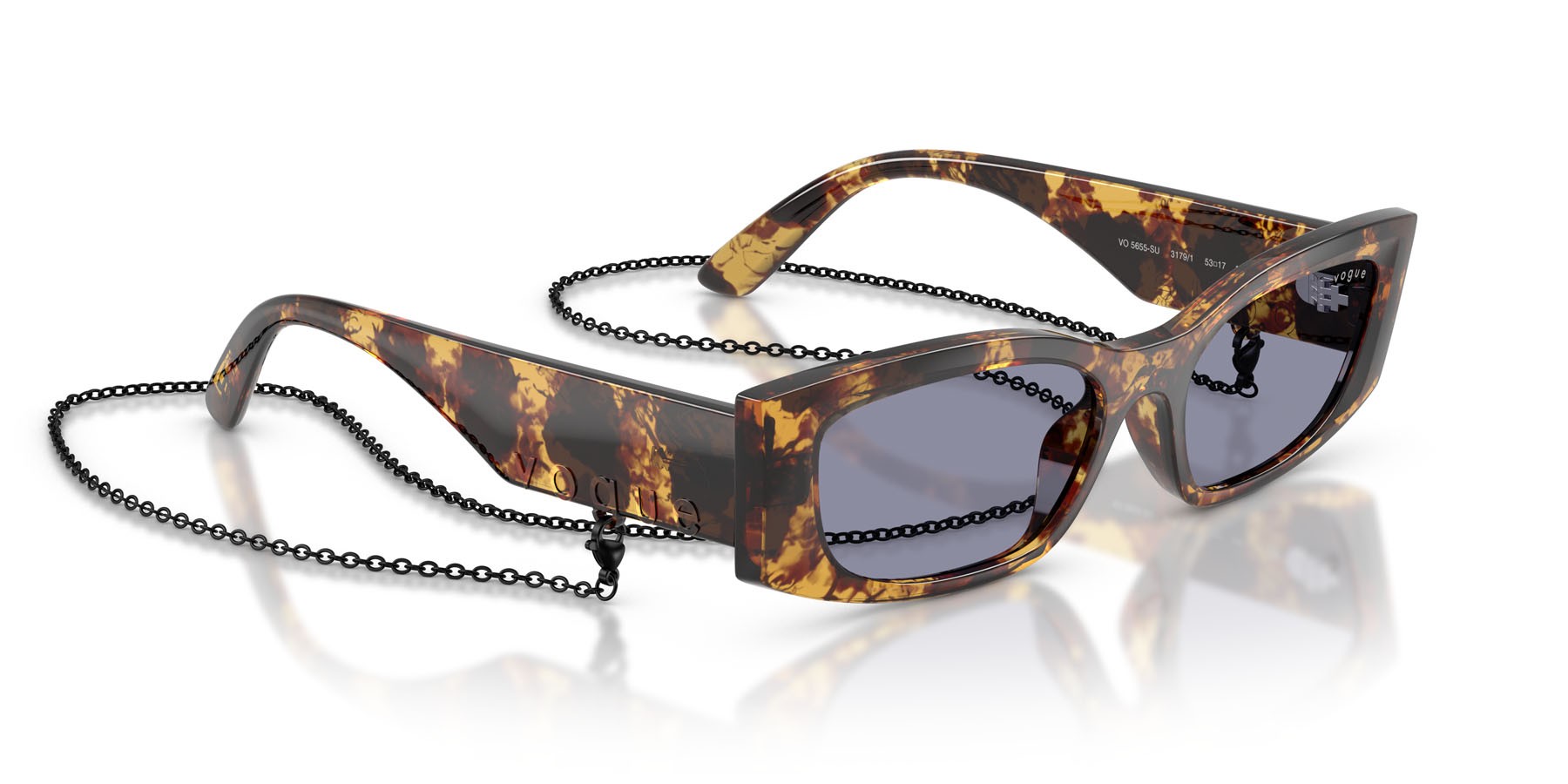 Sunglasses Vogue VO 5655SU (3179/1) color havana miele shape square lenses grigio