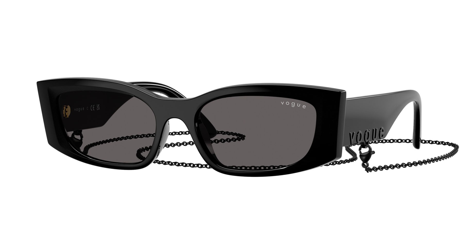 Sunglasses Vogue VO 5655SU (W44/87) color nero shape square lenses nero/grigio fumo