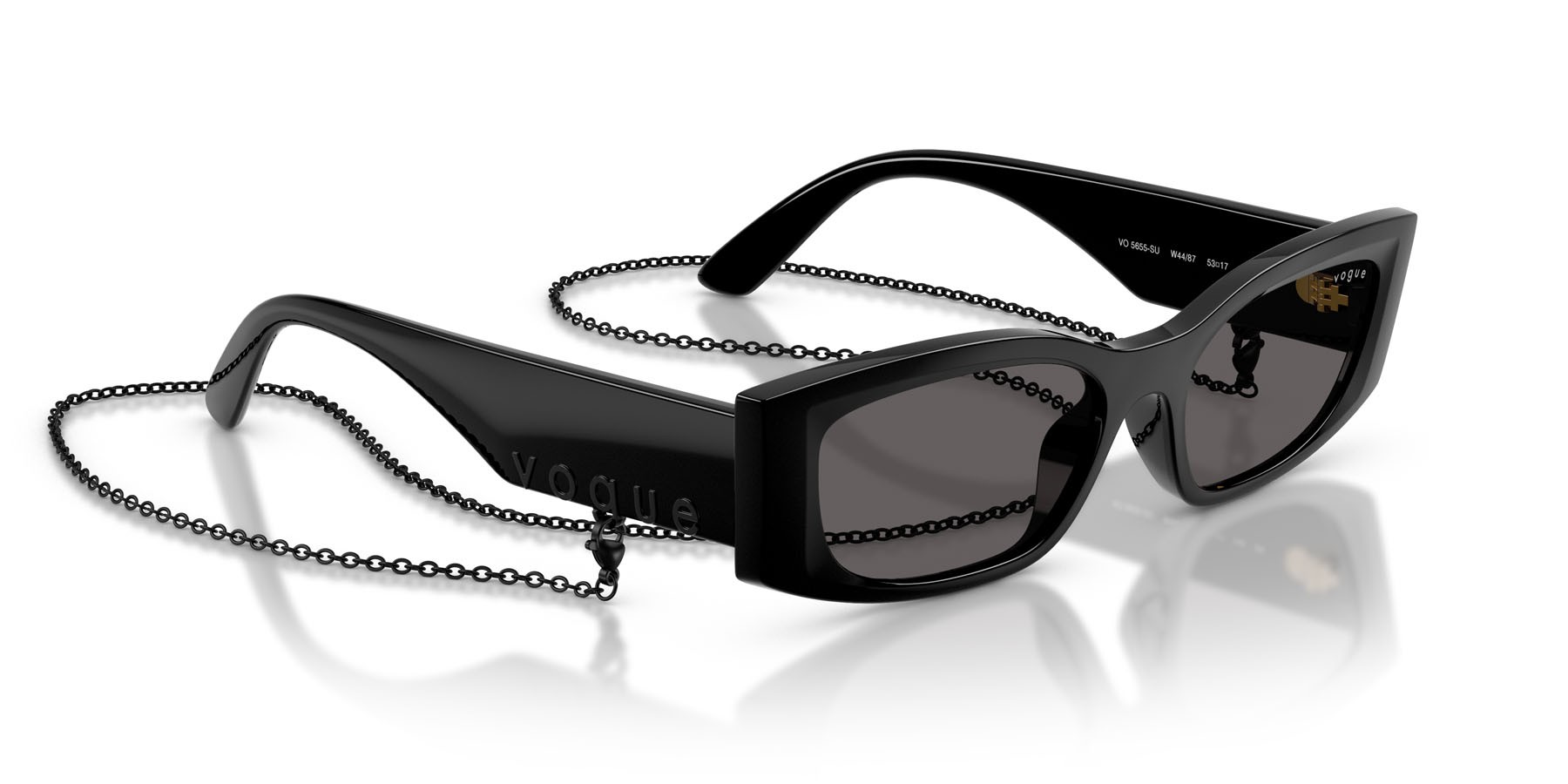 Sunglasses Vogue VO 5655SU (W44/87) color nero shape square lenses nero/grigio fumo