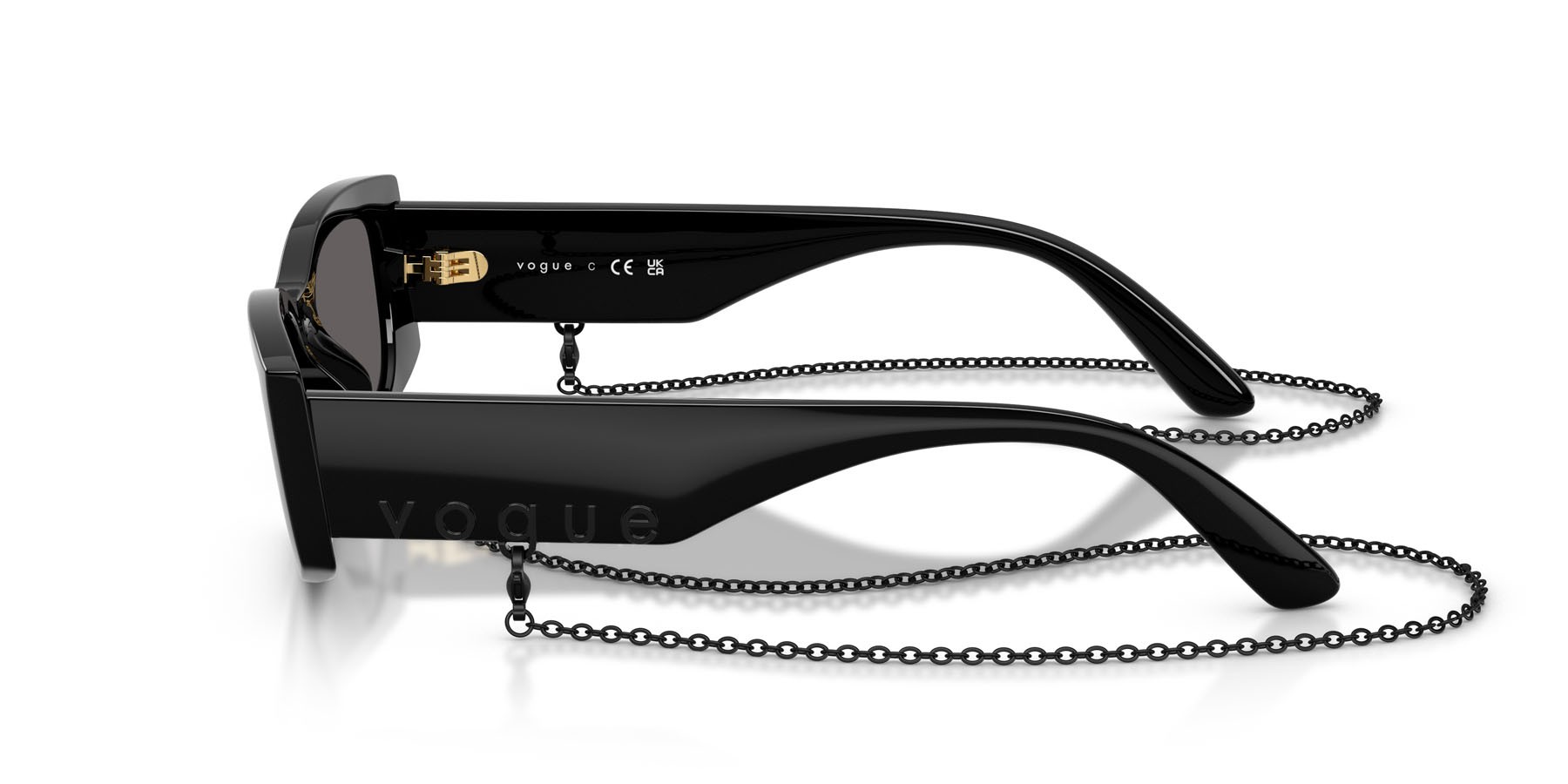 Sunglasses Vogue VO 5655SU (W44/87) color nero shape square lenses nero/grigio fumo
