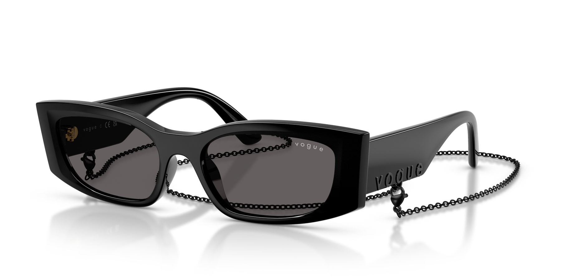Sunglasses Vogue VO 5655SU (W44/87) color nero shape square lenses nero/grigio fumo
