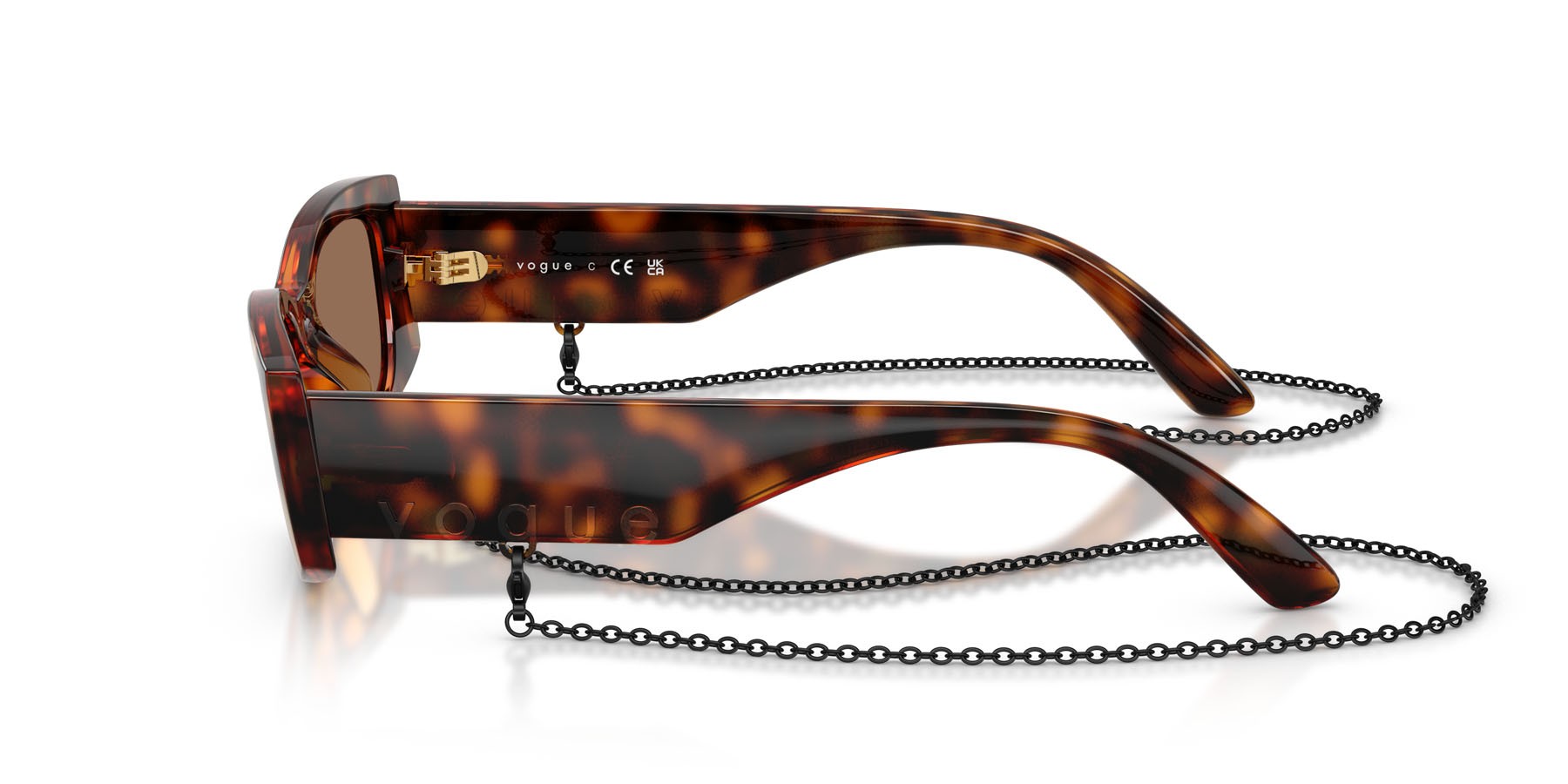 Sunglasses Vogue VO 5655SU (W65673) color havana scuro shape square lenses marrone scuro
