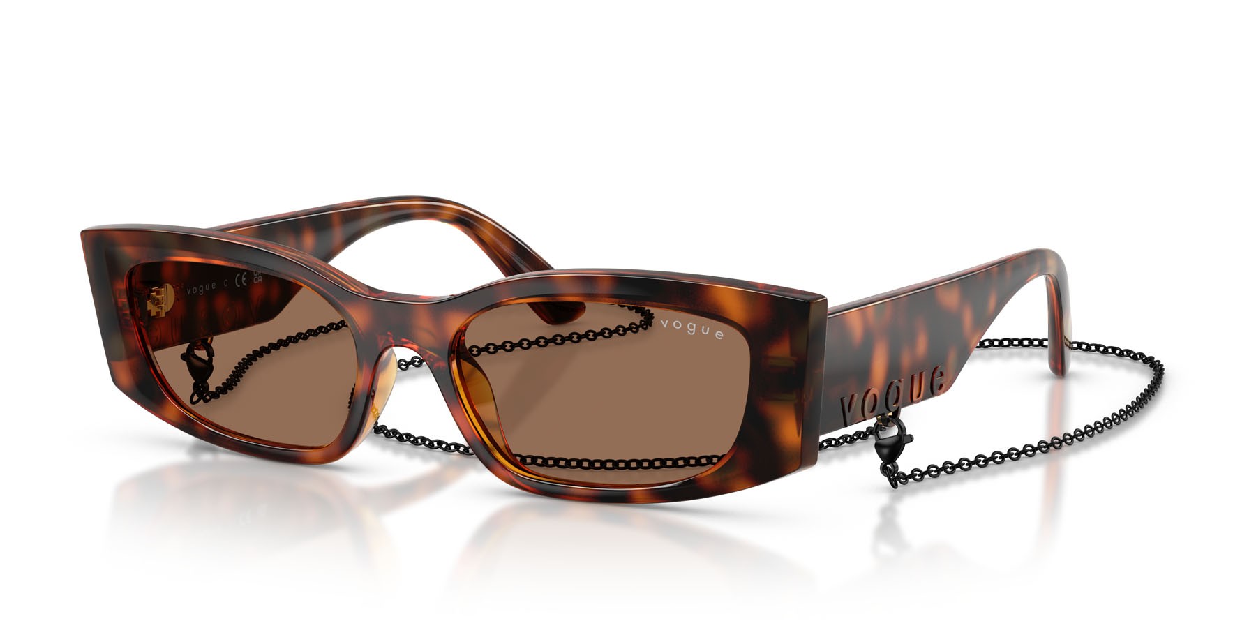 Sunglasses Vogue VO 5655SU (W65673) color havana scuro shape square lenses marrone scuro
