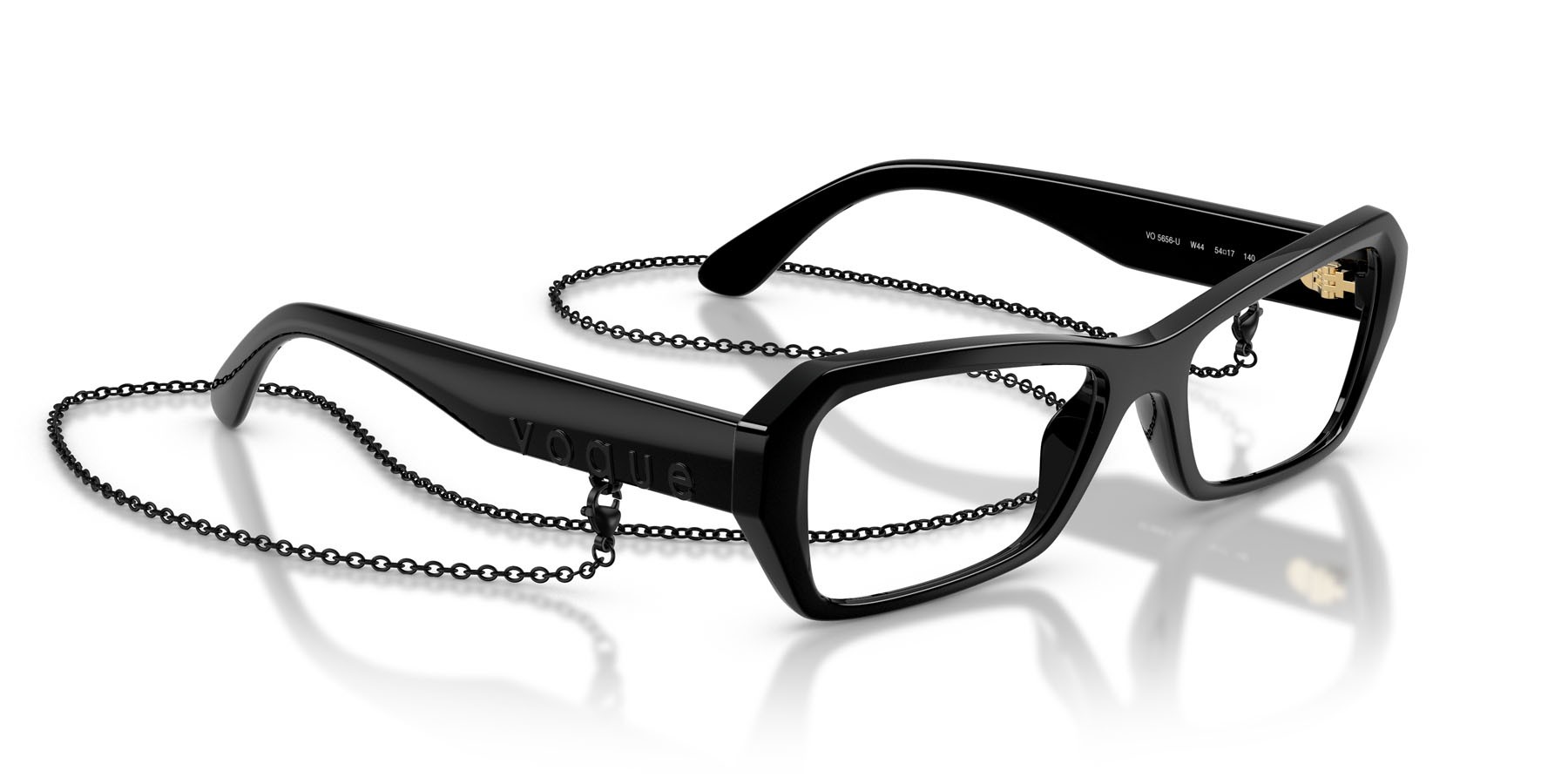 Eyeglasses Vogue VO 5656U (W44) color nero shape butterfly lenses lente demo