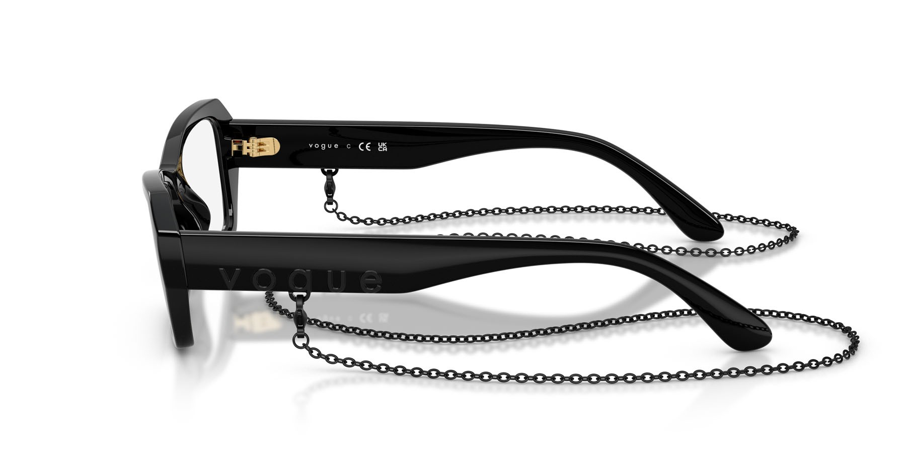 Eyeglasses Vogue VO 5656U (W44) color nero shape butterfly lenses lente demo