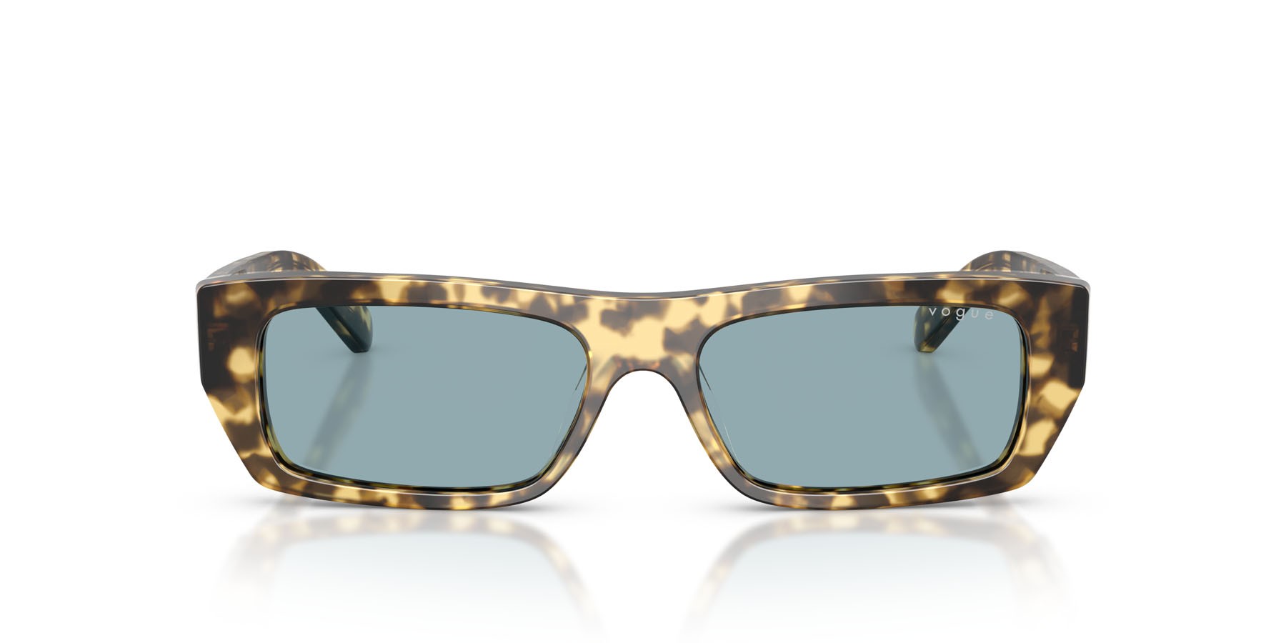 Sunglasses Vogue VO 5657SU (324180) color marrone/beige tartarugato shape rectangle lenses blu