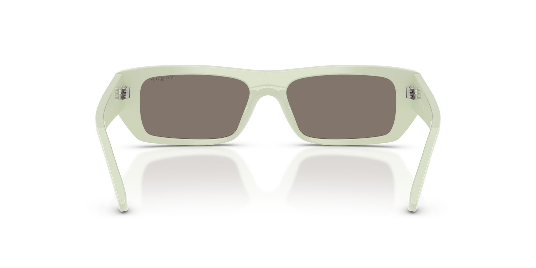 Sunglasses Vogue VO 5657SU (32436G) color verde menta pieno shape rectangle lenses grigio chiaro specchiato argento