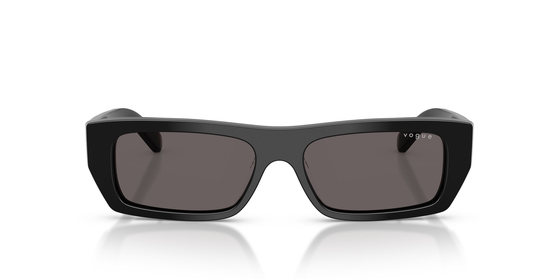 Sunglasses Vogue VO 5657SU (W44/87) color nero shape rectangle lenses nero/grigio fumo
