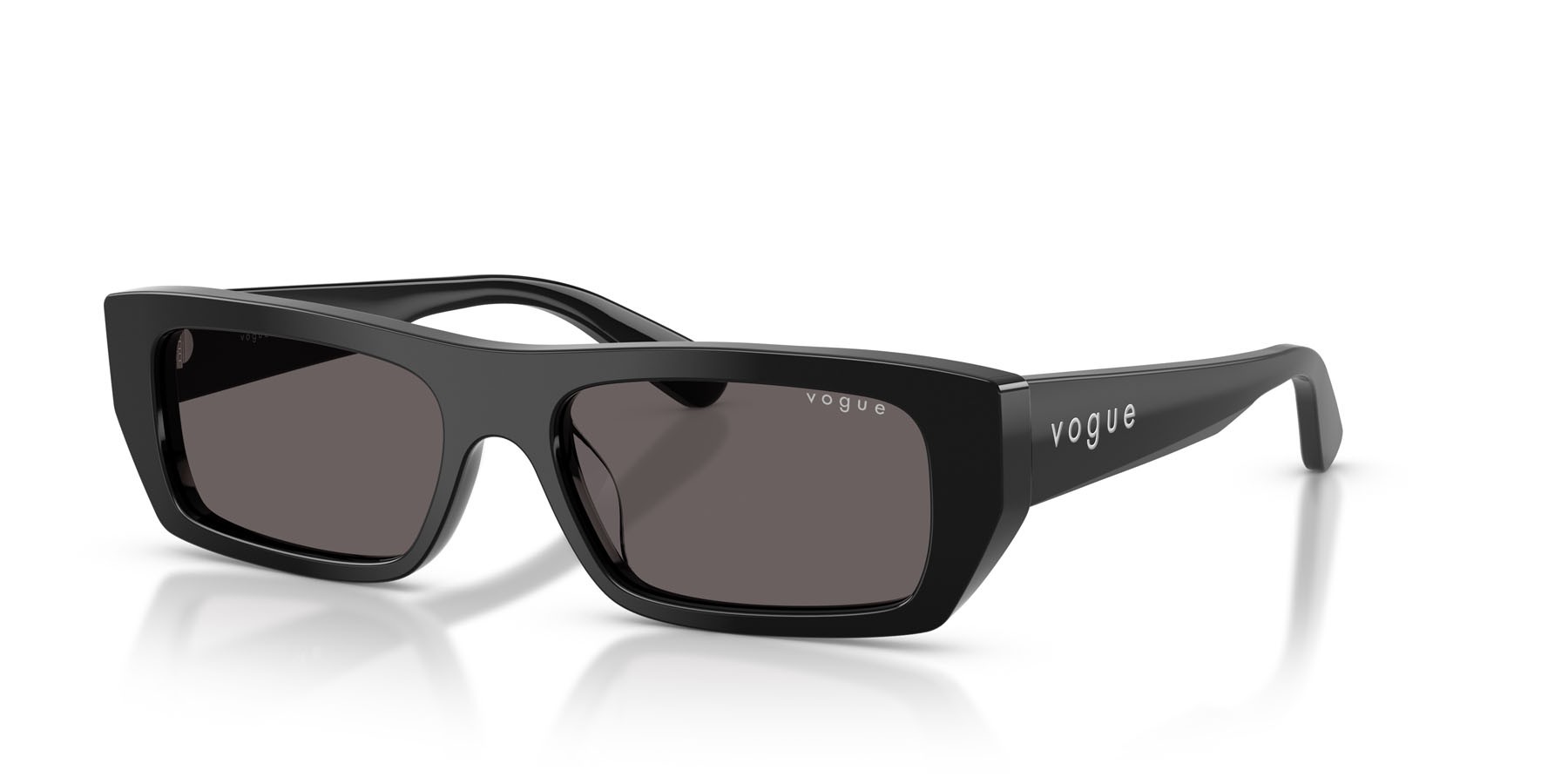 Sunglasses Vogue VO 5657SU (W44/87) color nero shape rectangle lenses nero/grigio fumo