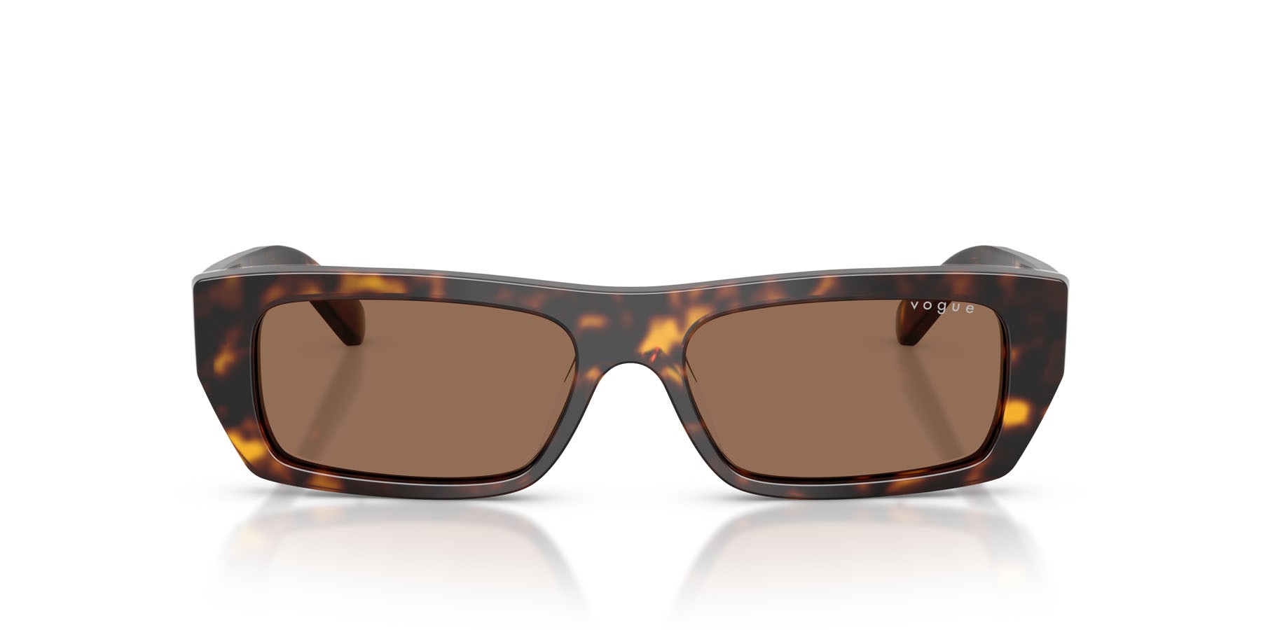 Sunglasses Vogue VO 5657SU (W65673) color havana scuro shape rectangle lenses marrone scuro