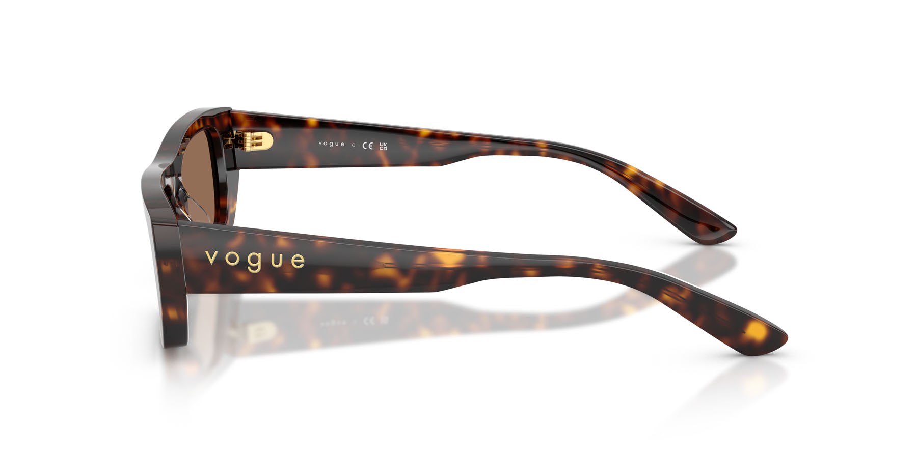 Sunglasses Vogue VO 5657SU (W65673) color havana scuro shape rectangle lenses marrone scuro