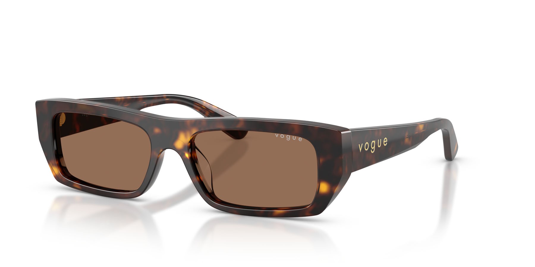 Sunglasses Vogue VO 5657SU (W65673) color havana scuro shape rectangle lenses marrone scuro