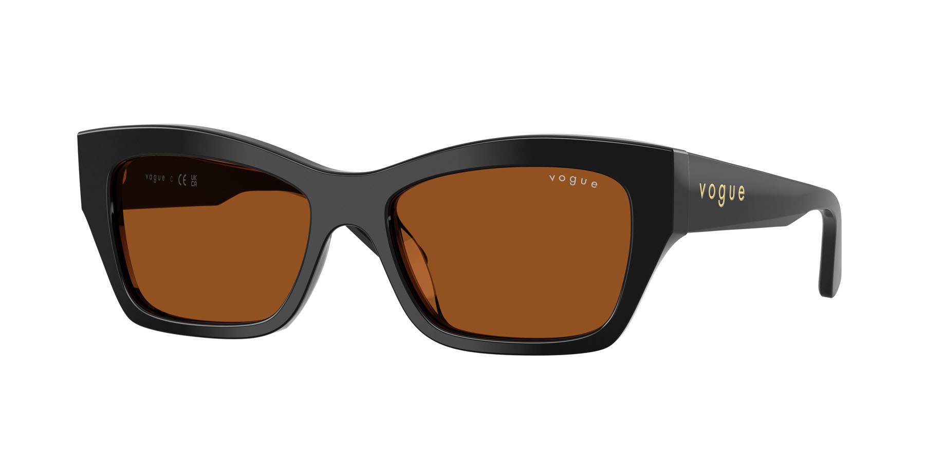 Sunglasses Vogue VO 5658SU (W44/73) color nero shape butterfly lenses marrone scuro