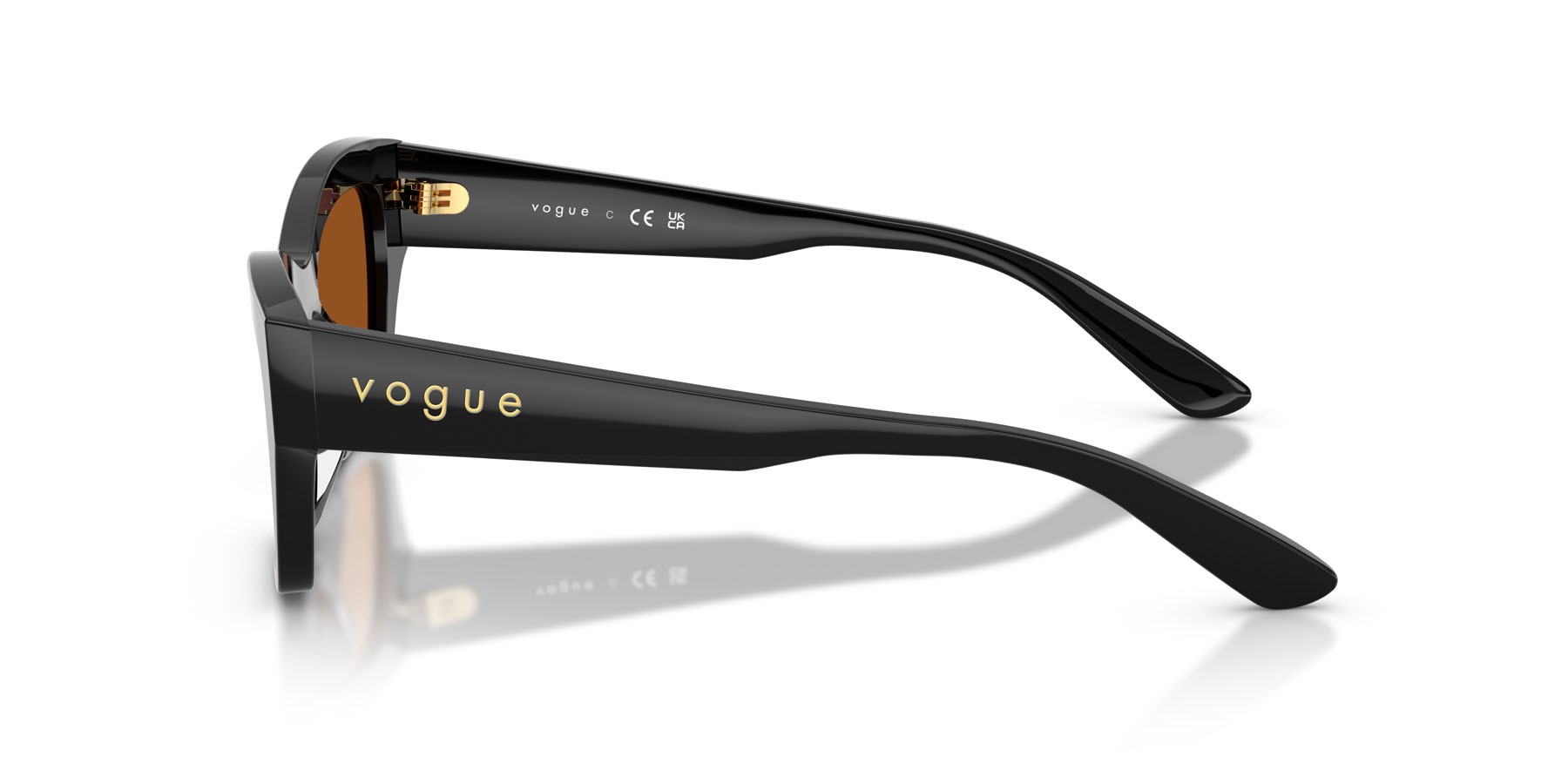 Sunglasses Vogue VO 5658SU (W44/73) color nero shape butterfly lenses marrone scuro