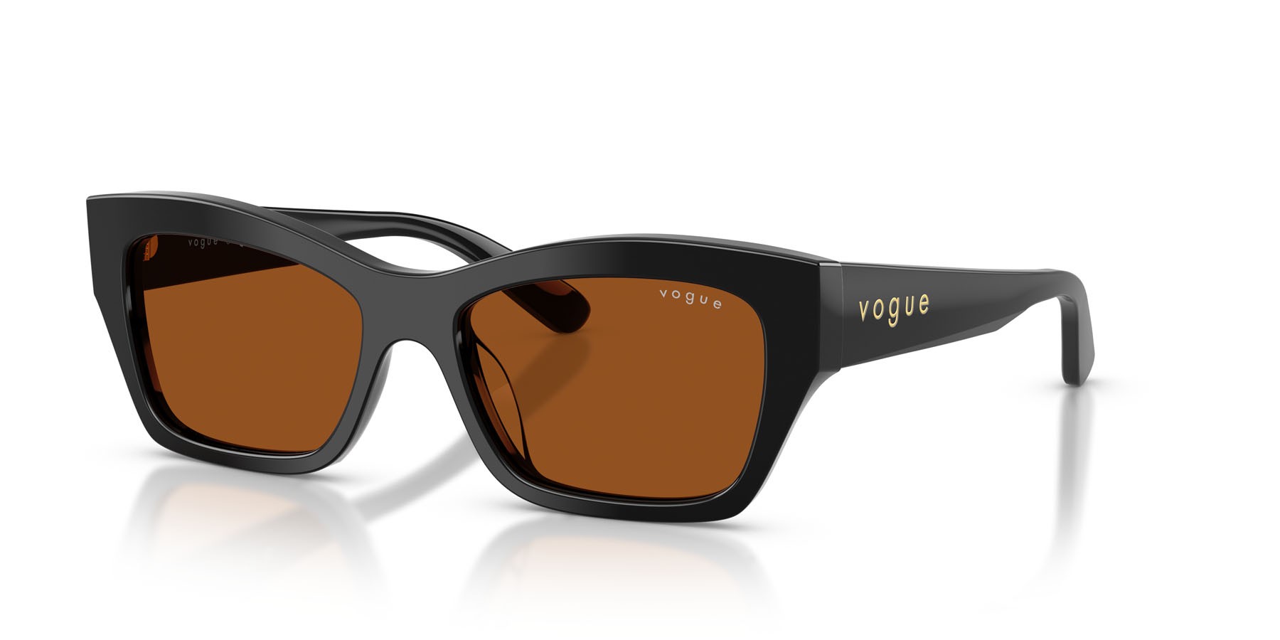 Sunglasses Vogue VO 5658SU (W44/73) color nero shape butterfly lenses marrone scuro