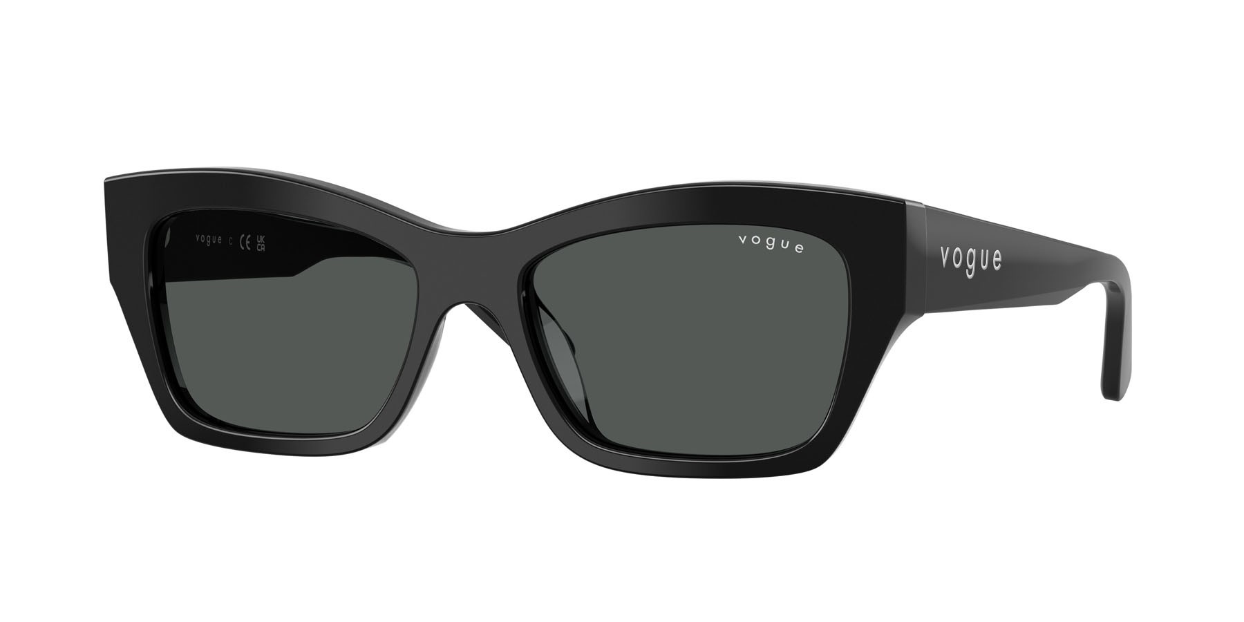Occhiali da sole Vogue VO 5658SU (W44/87) colore nero forma farfalla lenti grigio scuro