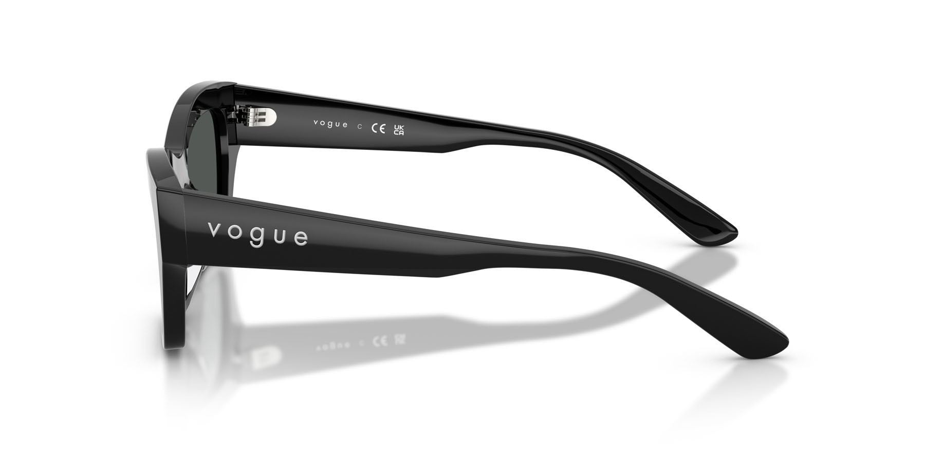 Occhiali da sole Vogue VO 5658SU (W44/87) colore nero forma farfalla lenti grigio scuro
