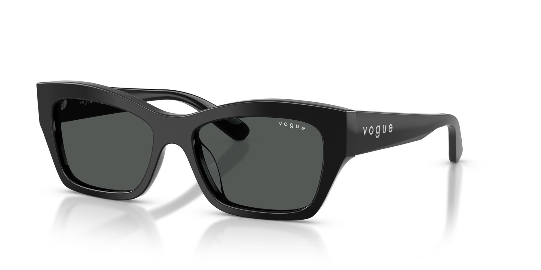 Occhiali da sole Vogue VO 5658SU (W44/87) colore nero forma farfalla lenti grigio scuro