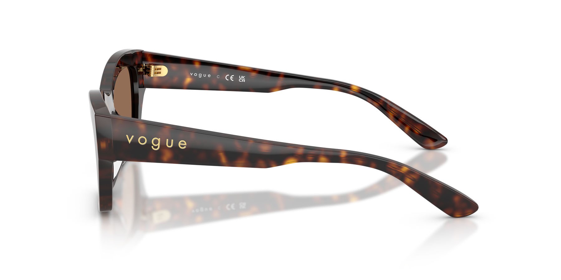 Sunglasses Vogue VO 5658SU (W65673) color havana scuro shape butterfly lenses marrone scuro