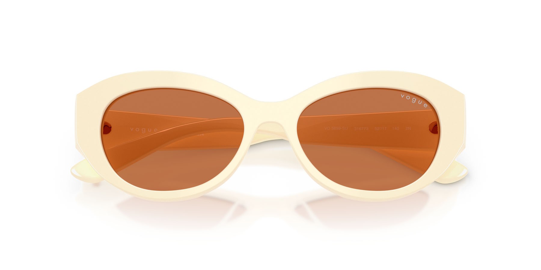 Sunglasses Vogue VO 5659SU (316773) color full ivory shape irregular lenses marrone