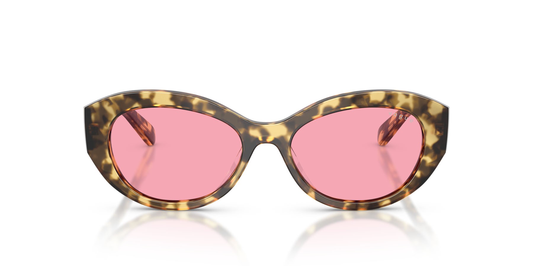 Sunglasses Vogue VO 5659SU (324184) color marrone beige tartarugato shape irregular lenses rosa
